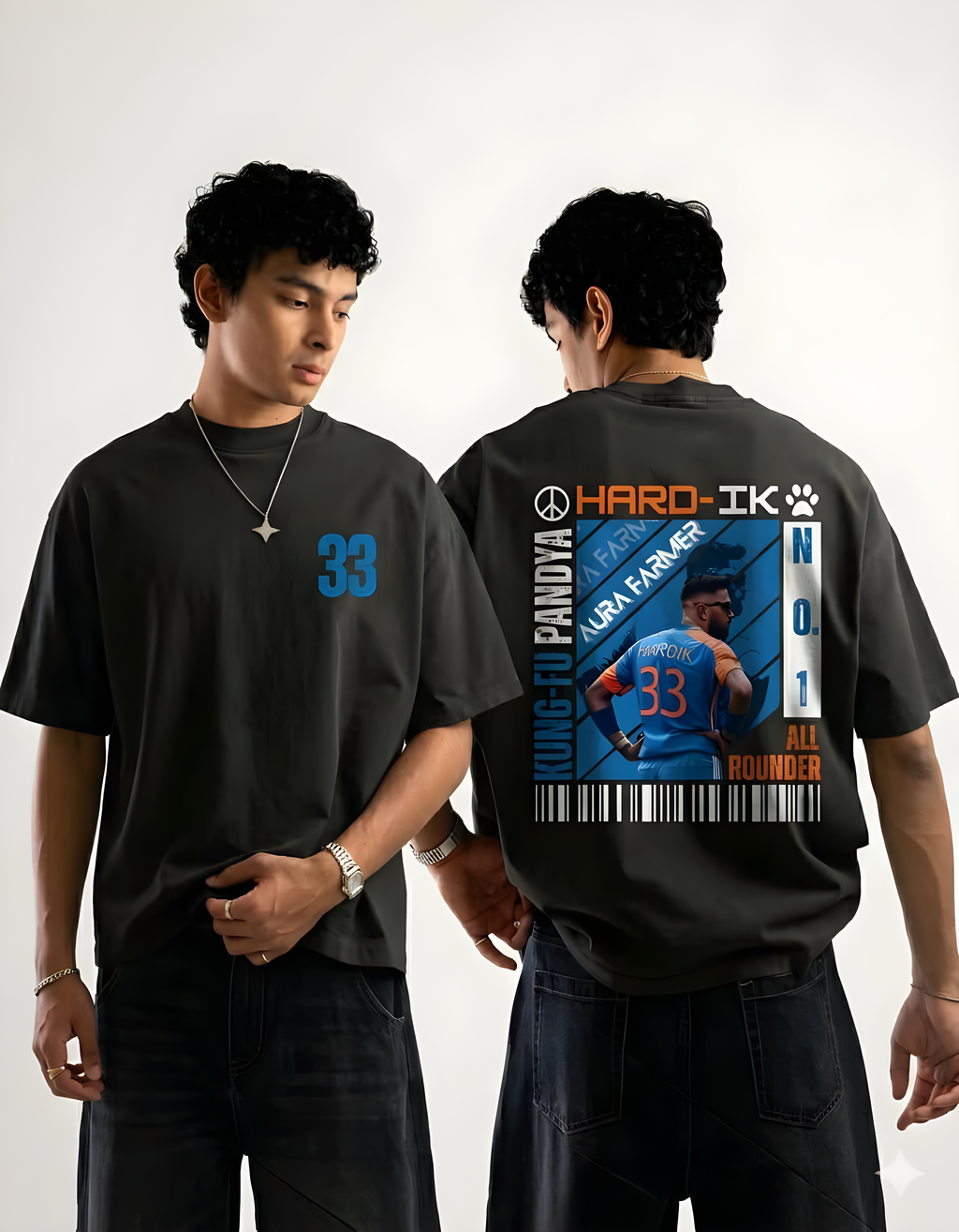 HARDIK PANDYA Unisex Oversized T-Shirt | Black