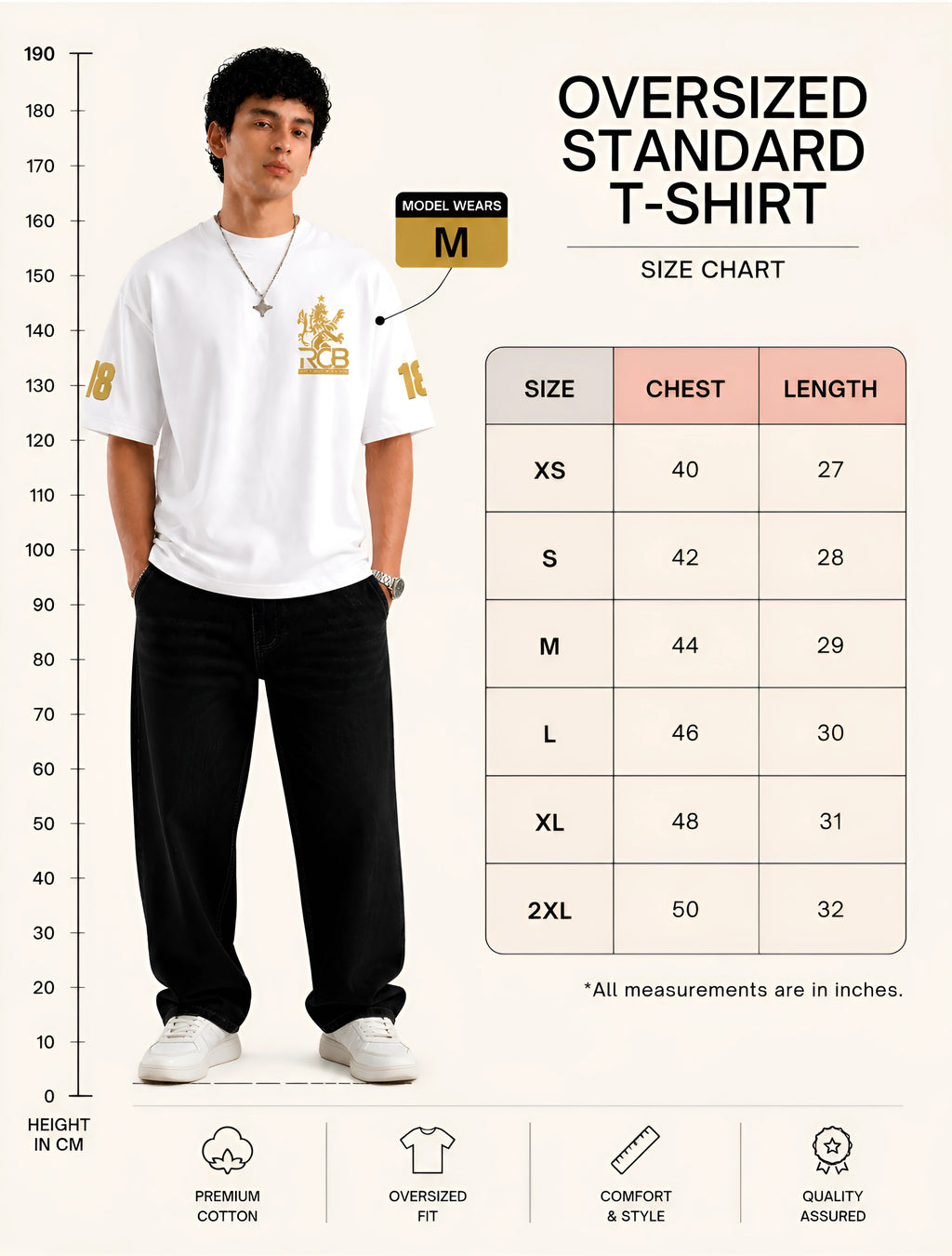 KING KOHLI Oversize T-shirt | White