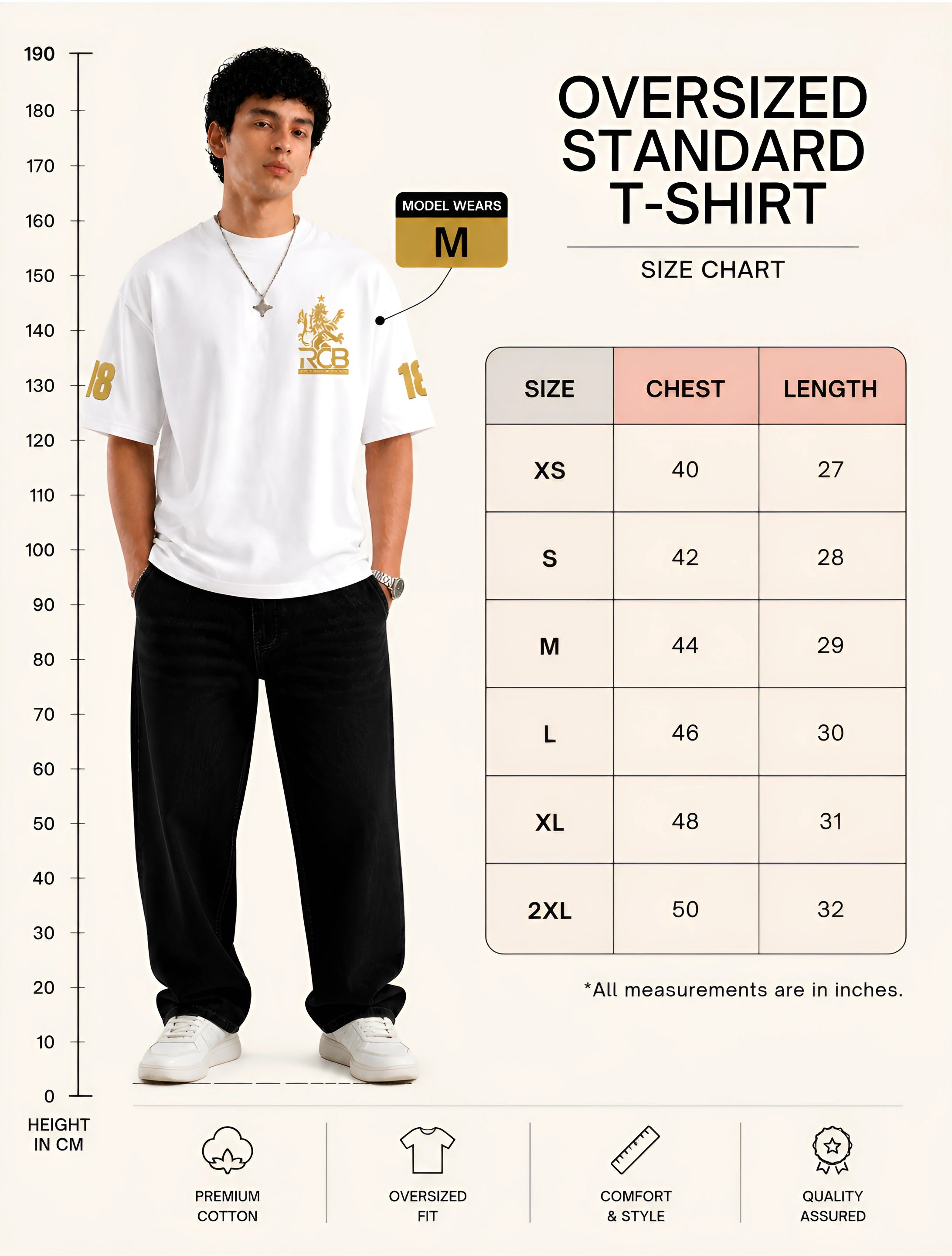 KING KOHLI Oversize T-shirt | White