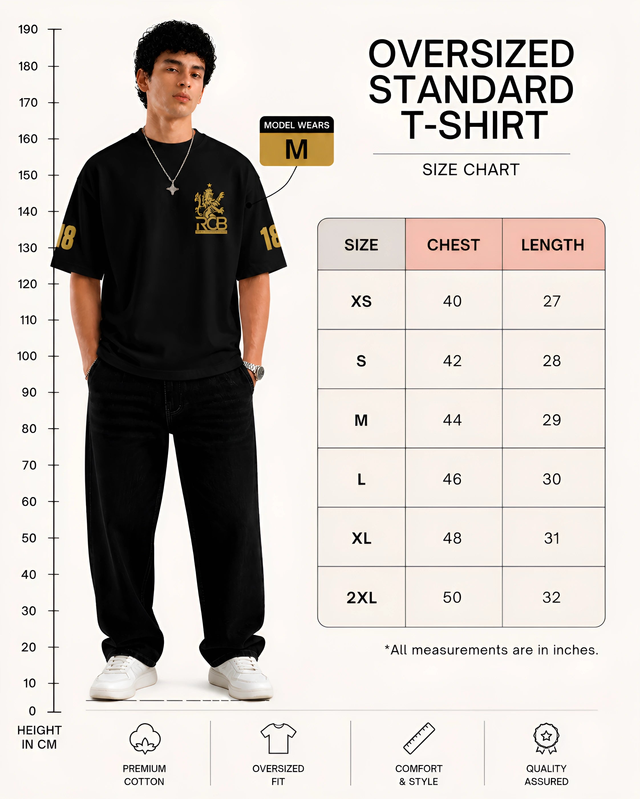KING KOHLI Oversize T-shirt | Black
